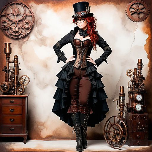 Steampunk Inventor With Brooding Style