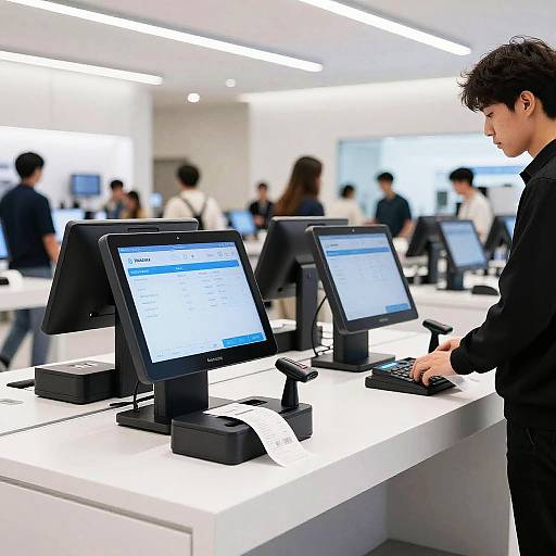 Modern Retail Kassensystem Design