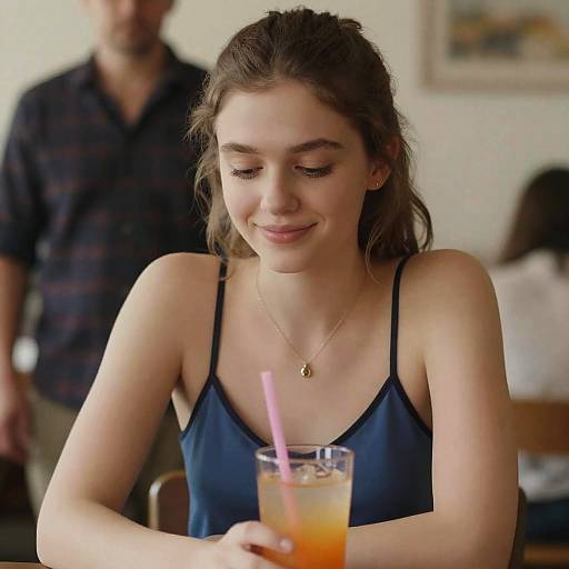 Warm Portrait of a Young Woman