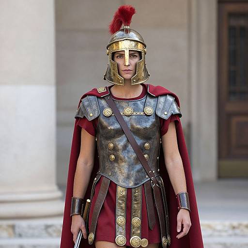 Woman Roman Soldier in Armor