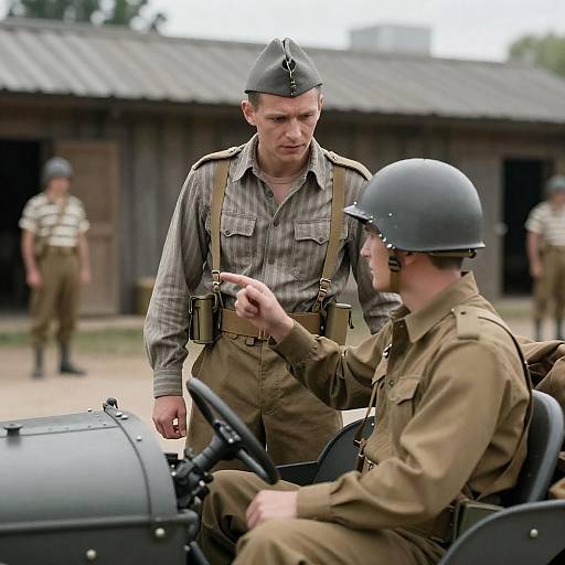 World War II Soldiers in Military Uniforms