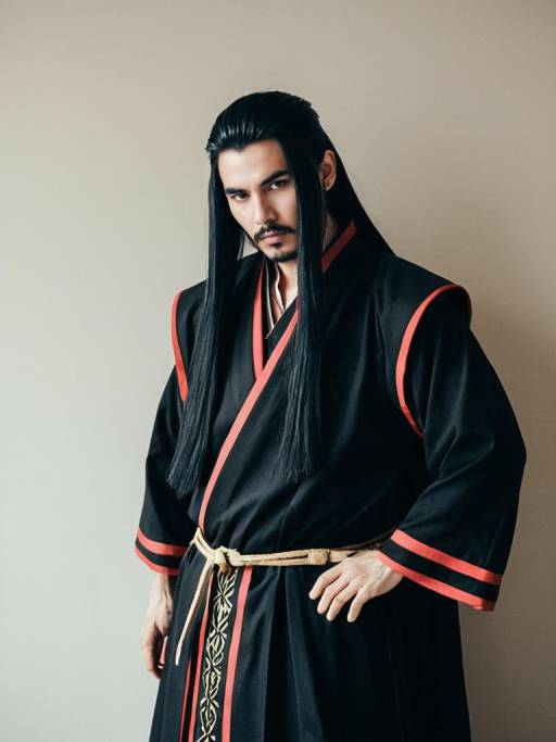 Man in Sekijiro Kan Cosplay Costume