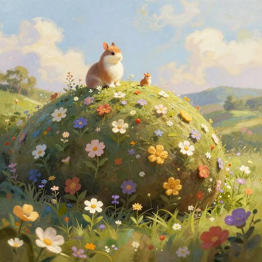 Giant Pregnant Belly as Dreamy Hill