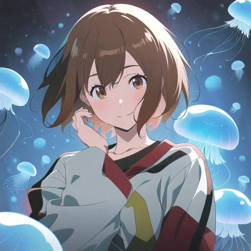 Illustration of Kouzuki mahiru, yoru no kurage wa oyogenai in the style of Aoi nagisa (metalder)