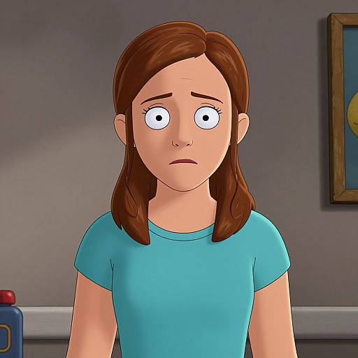 Unhappy Emma Watson in Family Guy Style