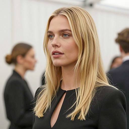 Blonde Woman Posing in Soft Focus