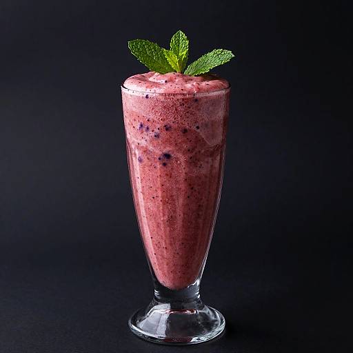 Vibrant Pink-Red Smoothie in Glass