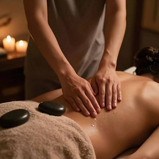 Cozy Massage Session with Warm Lighting