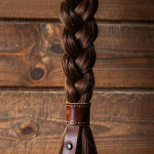 Cossack Braid with Leather Bands