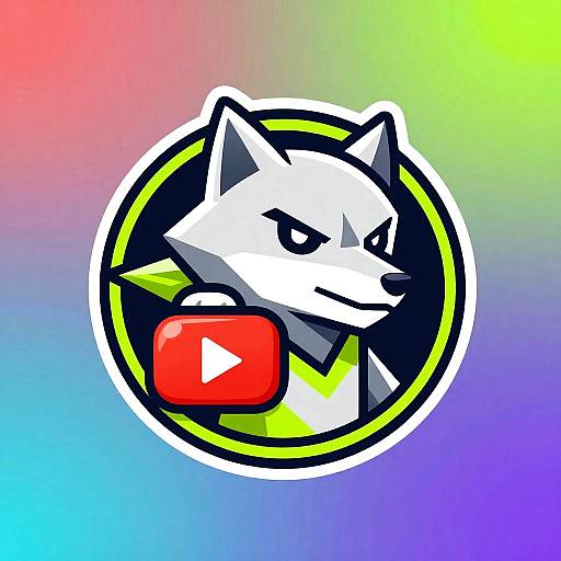 Sleek Silver Wolf Gamer Logo