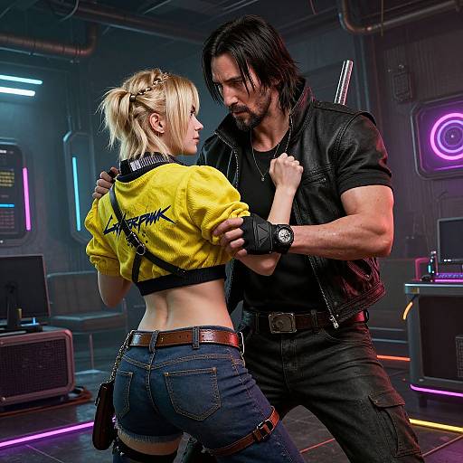 Cyberpunk 2077 Keanu Reeves Wrestling
