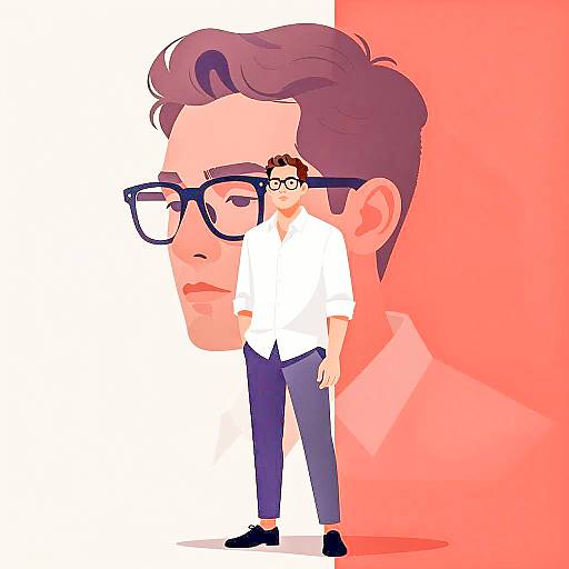 Abstract Portrait of a Serious Man