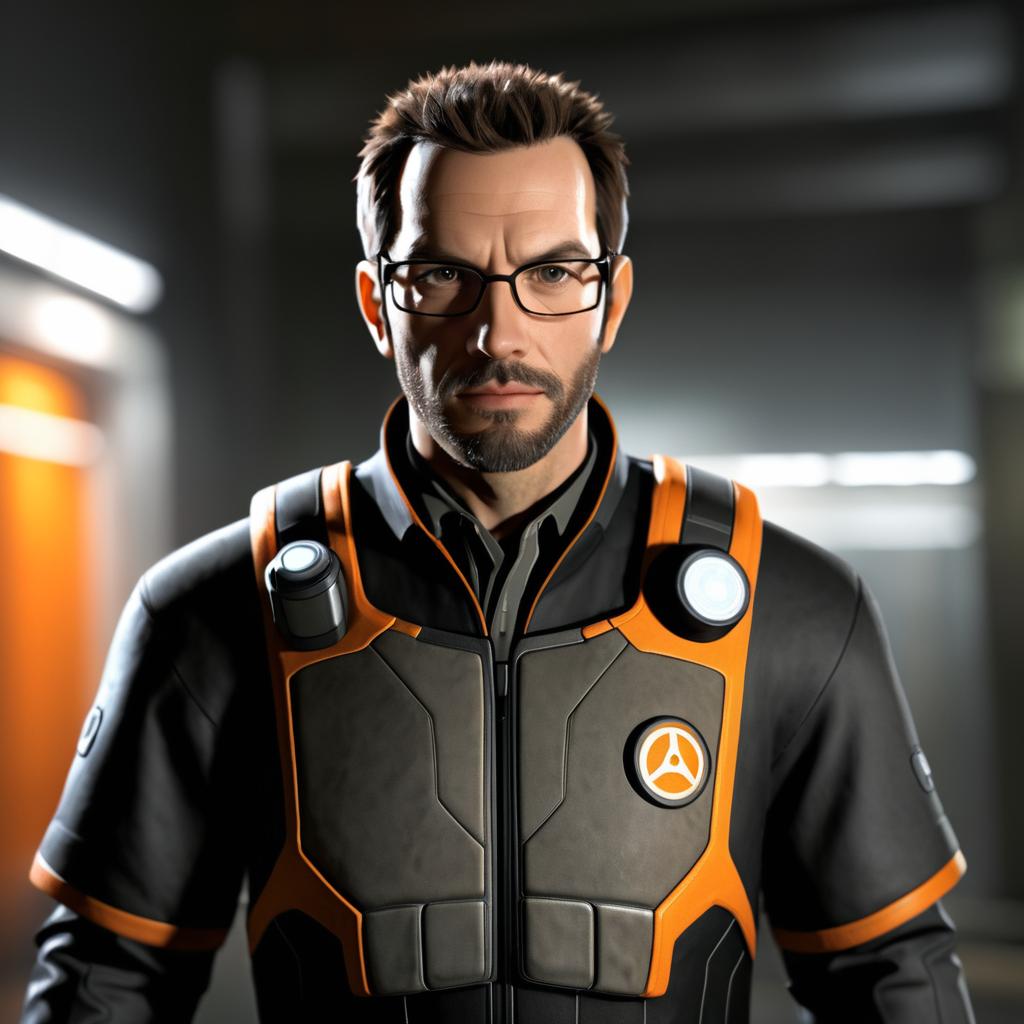 Photorealistic Gordon Freeman on iPhone