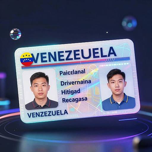 Futuristic Venezuela Driver License Art