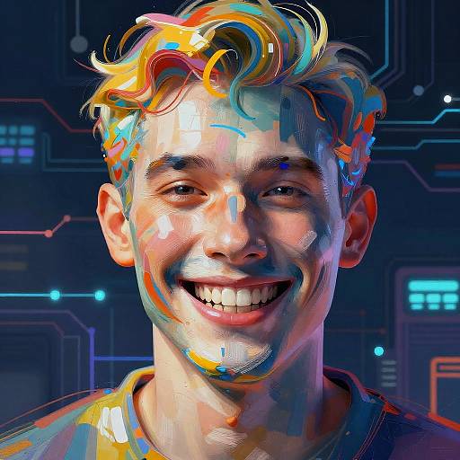 AI Digital Artist Crafting Smiles