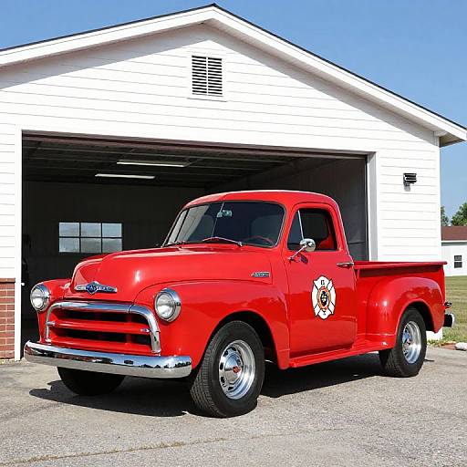 Vintage 1952 Red Chevrolet Fire Truck