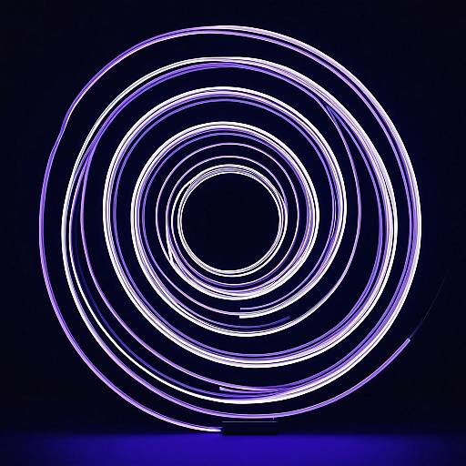 Lavender Spiral Light Painting Minimalism
