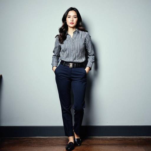 Confident Woman in Casual Office Attire