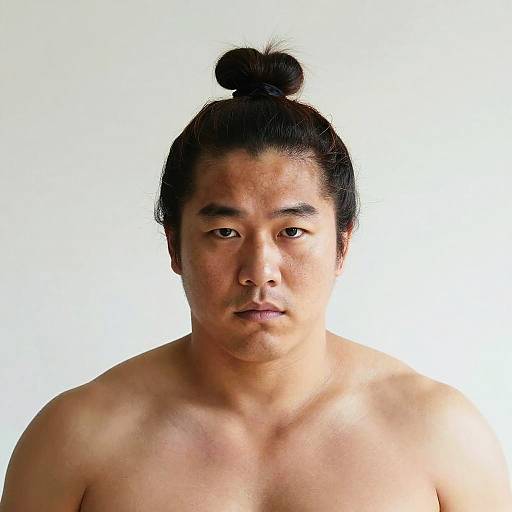 Impeccable Sumo Wrestler Hairstyle Portrait