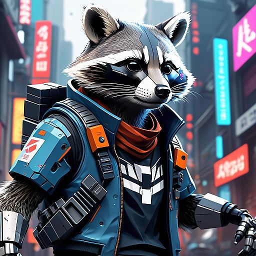Cybernetic Raccoon: Rebel Street Artist