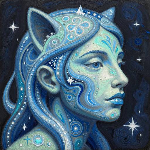 Psychedelic Oceanic Animal Portrait