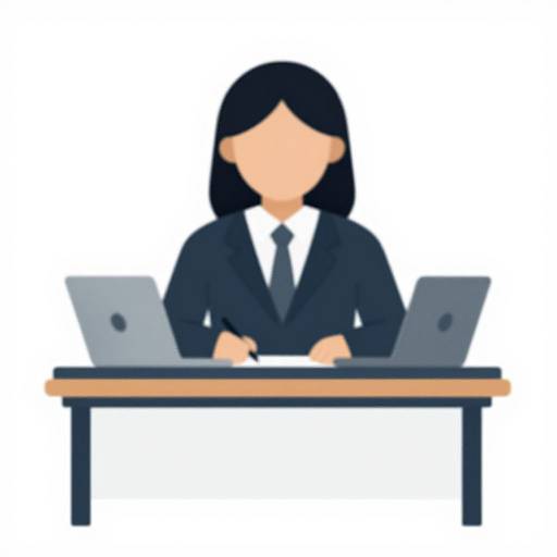 Professional Woman Supervising at Office Desk