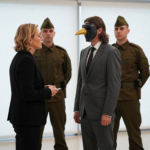 Dramatic Gathering of Four Unique Characters