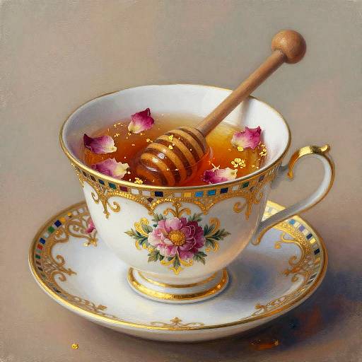 Victorian Teacup in Mary Blair Style