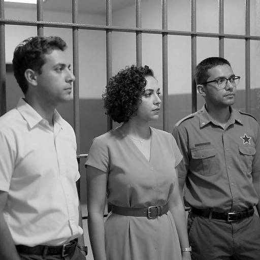 Three Individuals Behind Prison Bars