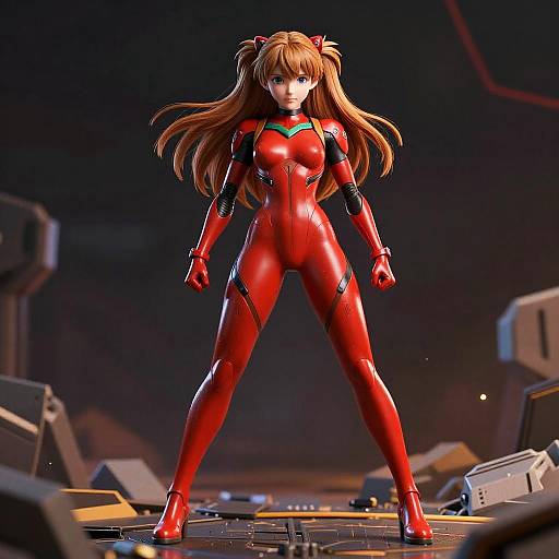 Epic Ultra-Realistic Asuka Langley Artwork