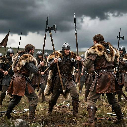 Germanic Warrior Tribe Preparing for Battle