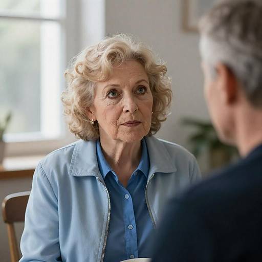 Intense Indoor Portrait of Elderly Woman