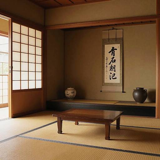 Traditional Japanese Living Room Interior