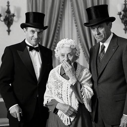 Emotive Portrait of Three Unique Individuals