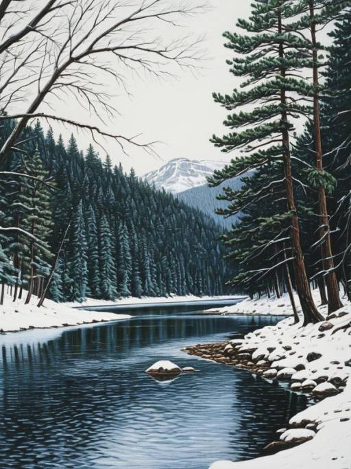 Nature Scene with Trees and Water