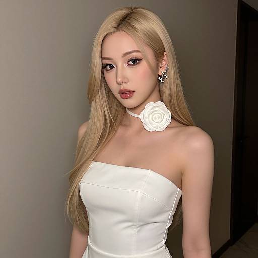 Elegant Blonde Birthday Guest Dress