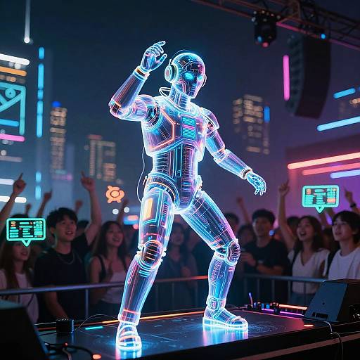 Futuristic DJ Hologram Concert