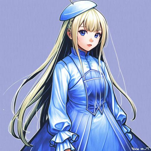 Illustration of Agnes claudel, eiyuu densetsu in the style of Kino (m6t2a)