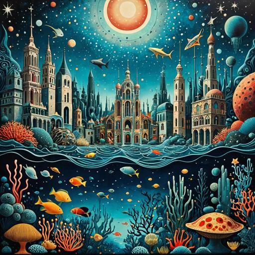 Elegant Underwater City with Surreal Influences Elegant Underwater City with Surreal Influences