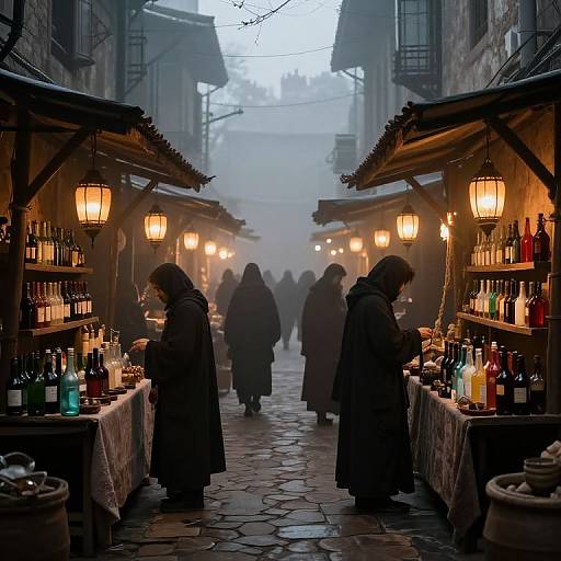 Mystical Market Alley at Dusk