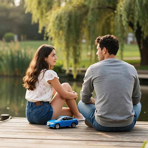 Tranquil Summer Scene by the Pond