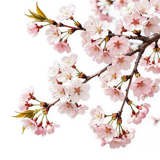 Intricate Realistic Cherry Blossom Coloring Page