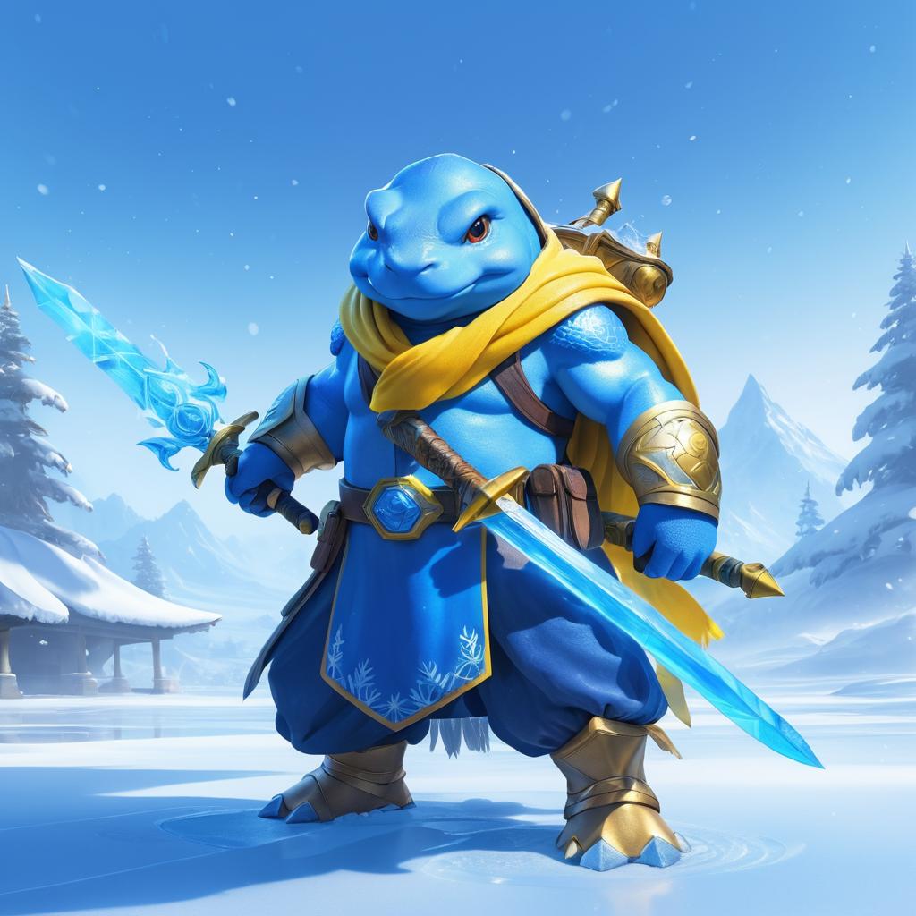 Blastoise-Human Fusion in Snow