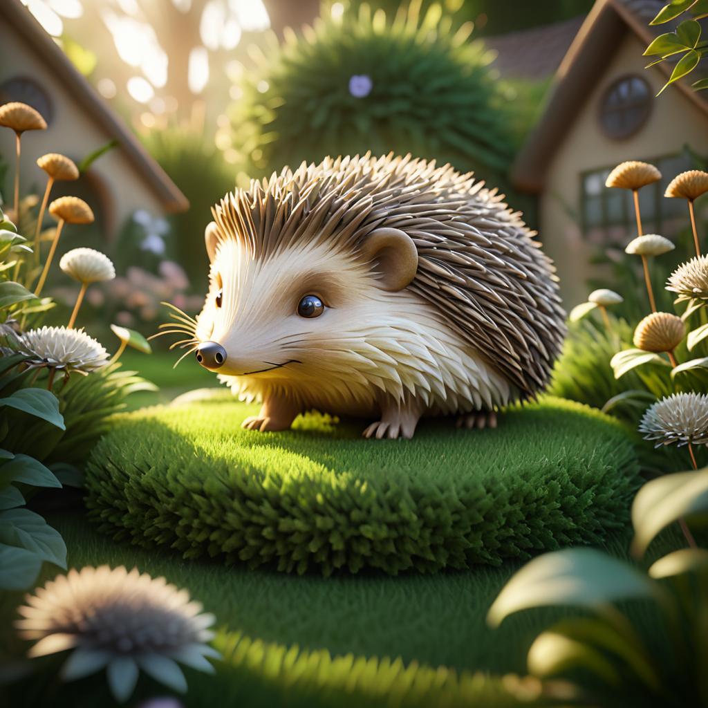 Charming Hedgehog in a Cozy Garden