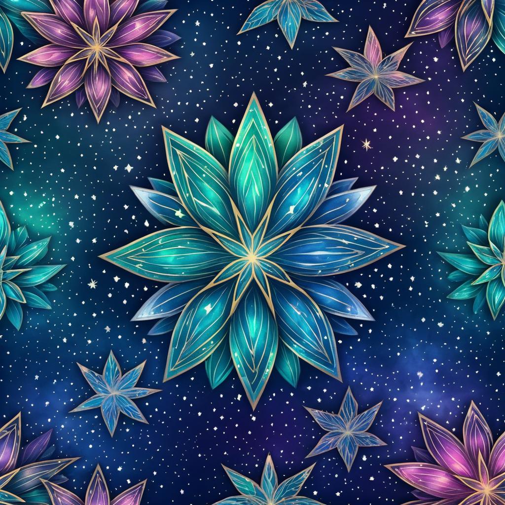 Whimsical Hand-Painted Fantasy Star Texture