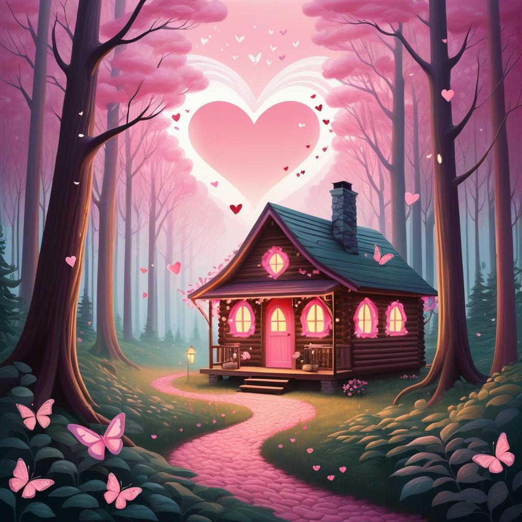 Enchanting Valentine's Day Forest Scene