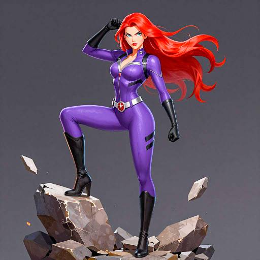 Dynamic Female Superhero CGI Illustration