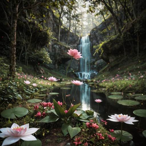 Serene Mountain Peak with Vibrant Flora Serene Mountain Peak with Vibrant Flora