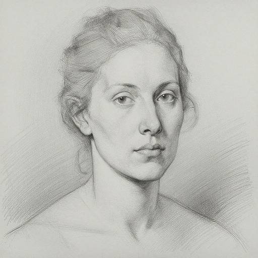 White Chalk Portrait Study by Bocklin