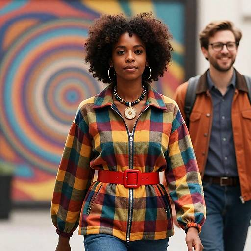 Diverse Duo in Colorful Style